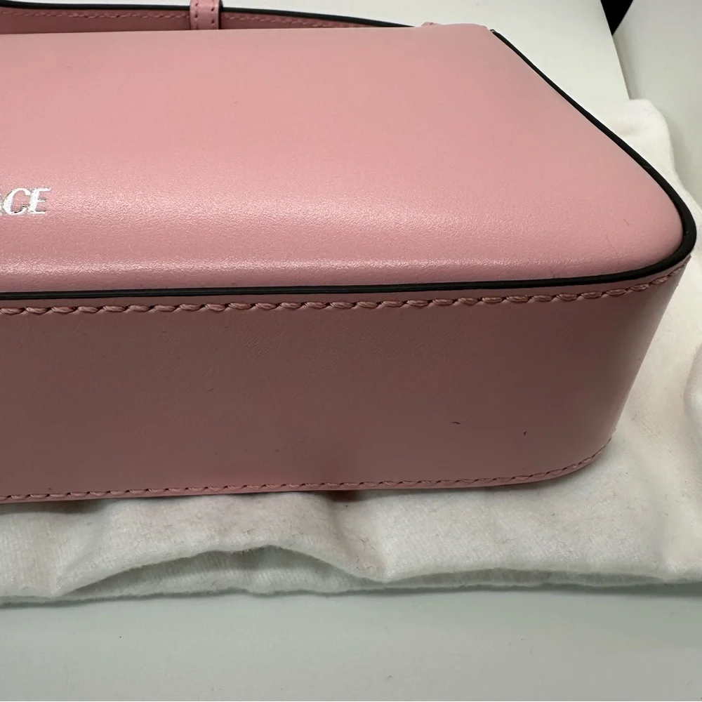 NWT Versace | Pink Calf Leather La Medusa Adjustable Shoulder Bag $925